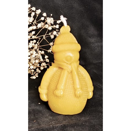 Bougie bonhomme de neige